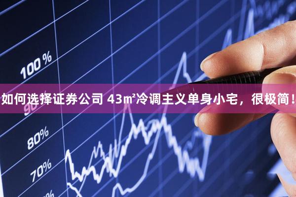 如何选择证券公司 43㎡冷调主义单身小宅，很极简！