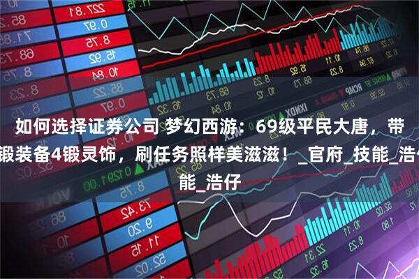 如何选择证券公司 梦幻西游：69级平民大唐，带6锻装备4锻灵饰，刷任务照样美滋滋！_官府_技能_浩仔